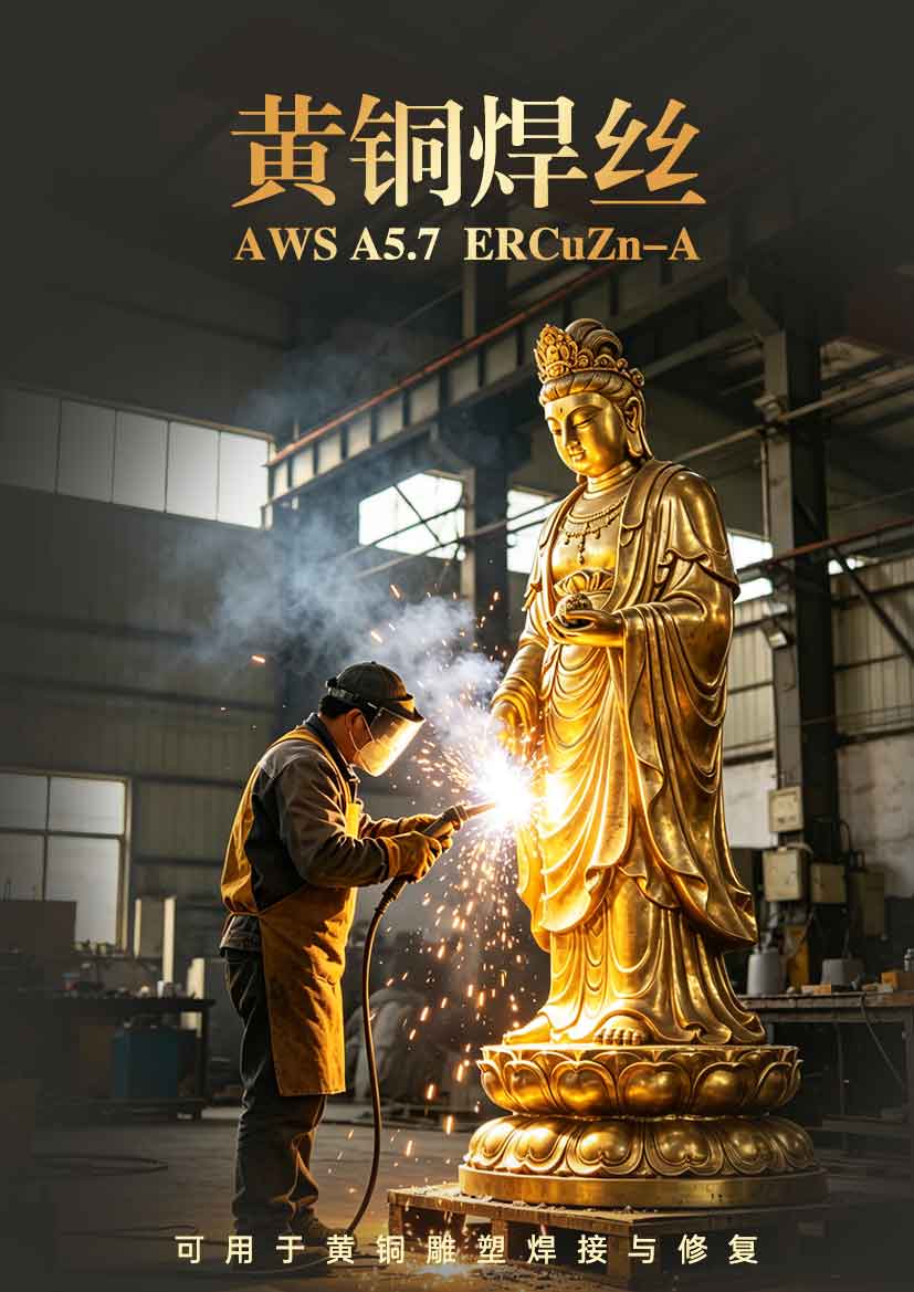 AWS A5.7 ERCuZn-A 黄铜焊丝｜可用于黄铜雕塑焊接与修复